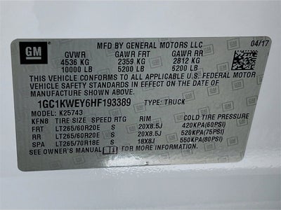 2017 Chevrolet Silverado 2500 HD LTZ