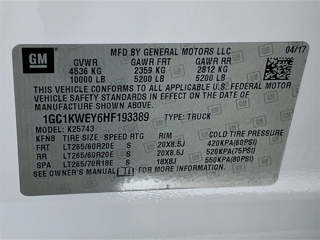 2017 Chevrolet Silverado 2500 HD LTZ