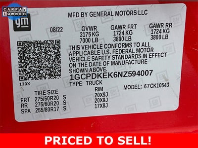 2022 Chevrolet Silverado 1500 LT (2FL)