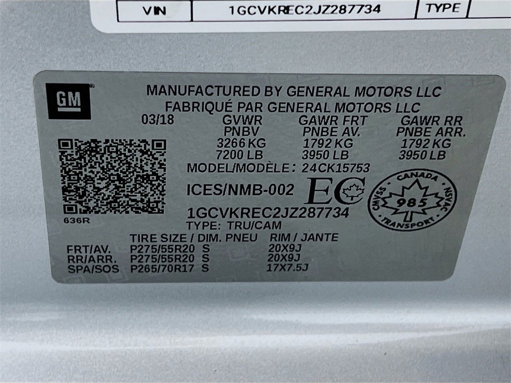 2018 Chevrolet Silverado 1500 LT