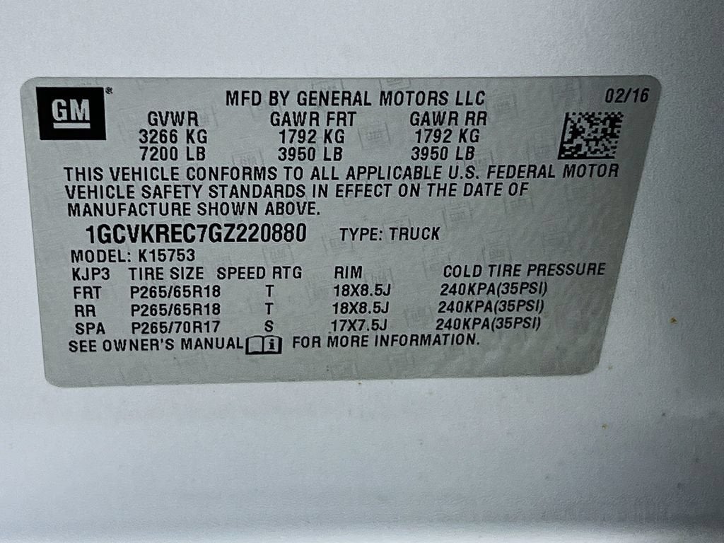 2016 Chevrolet Silverado 1500 LT
