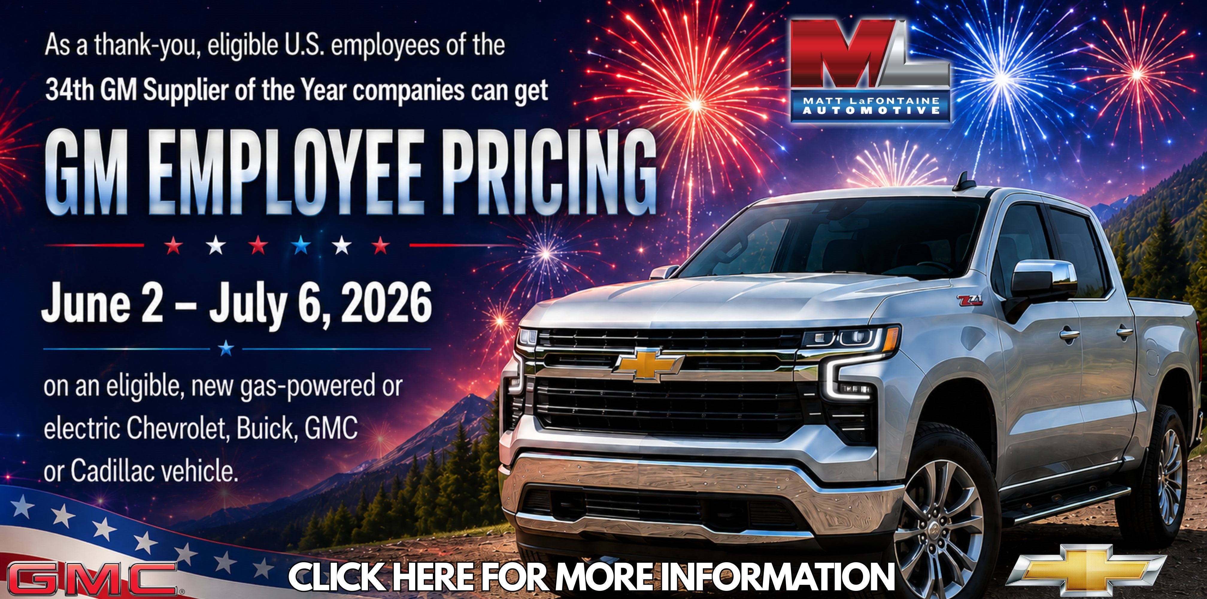 GM EMPLOYEE PRICING GM SUPPLIER OF THE YEAR PROMO